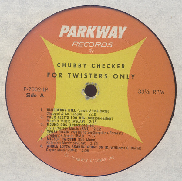 Chubby Checker : For Twisters Only (LP, Album, RE, Mon)