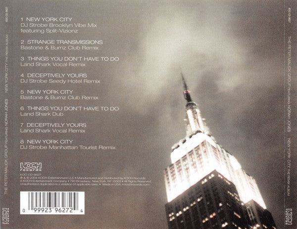 The Peter Malick Group Featuring Norah Jones : New York City - The Remix Album (CD, Album)