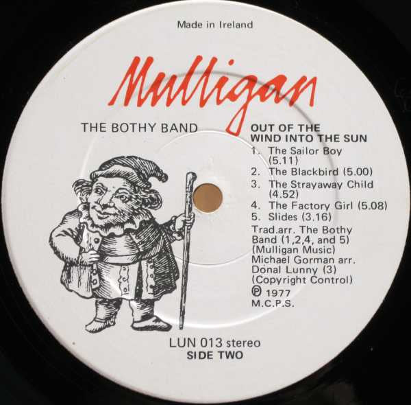 The Bothy Band : Out Of The Wind Into The Sun (LP, Album)