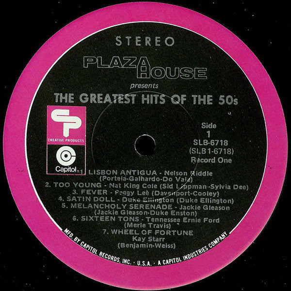 Various : Plaza House Presents The Greatest Hits Of The 50s & 60s (2xLP, Comp, Ltd)