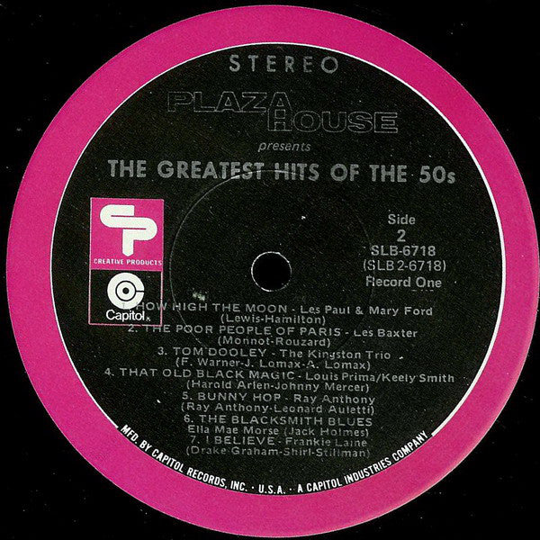 Various : Plaza House Presents The Greatest Hits Of The 50s & 60s (2xLP, Comp, Ltd)