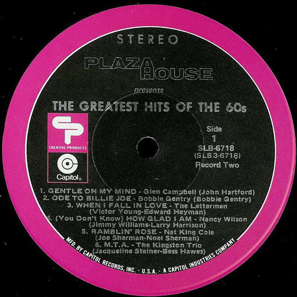 Various : Plaza House Presents The Greatest Hits Of The 50s & 60s (2xLP, Comp, Ltd)