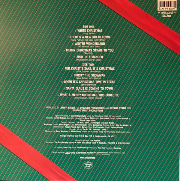 George Strait : Merry Christmas Strait To You (LP, Album, Glo)