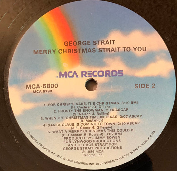 George Strait : Merry Christmas Strait To You (LP, Album, Glo)