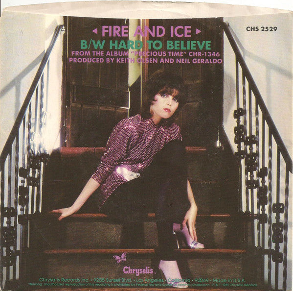 Pat Benatar : Fire And Ice (7", Styrene, Ter)
