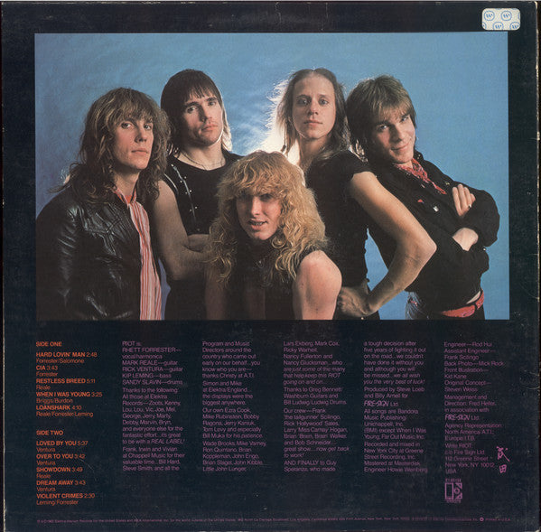 Riot (4) : Restless Breed (LP, Album, SRC)