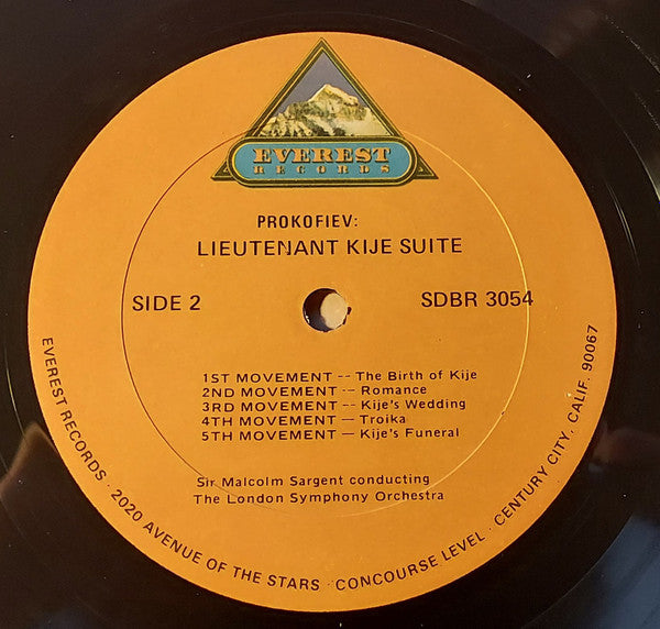 Shostakovich* / Prokofiev* - Sir Malcolm Sargent, London Symphony Orchestra : Symphony #9 / Lieutenant Kije Suite (LP, Album)