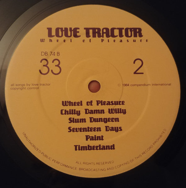 Love Tractor : Wheel Of Pleasure (LP, Comp)