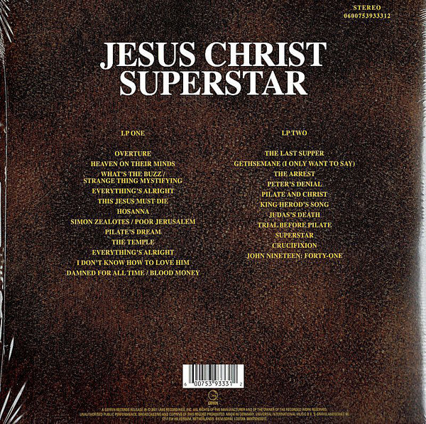 Various, Andrew Lloyd Webber & Tim Rice* : Jesus Christ Superstar (A Rock Opera) (2xLP, Album, RE, RM, 180)