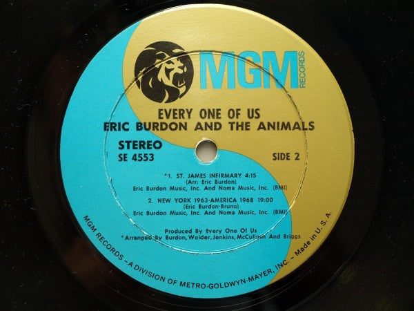 Eric Burdon & The Animals : Every One Of Us (LP, Album, H.V)