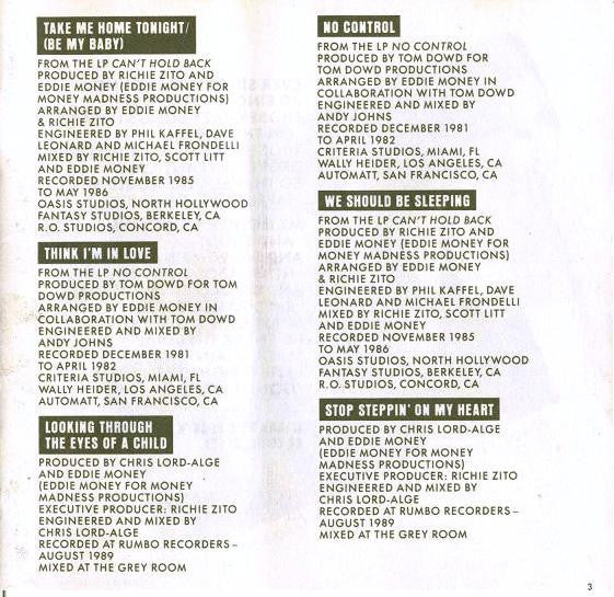 Eddie Money : Greatest Hits - Sound Of Money (CD, Comp, Col)