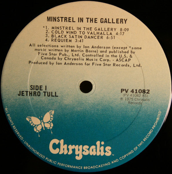 Jethro Tull : Minstrel In The Gallery (LP, Album, RE)