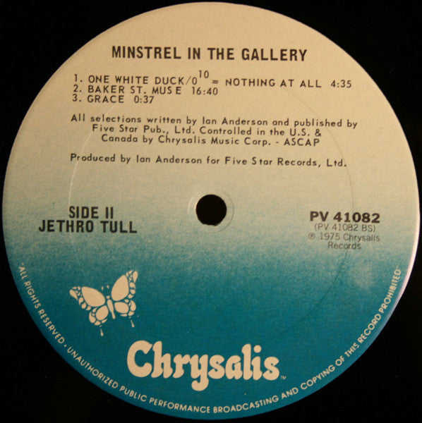 Jethro Tull : Minstrel In The Gallery (LP, Album, RE)