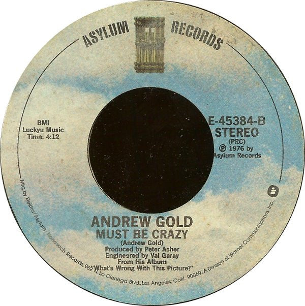 Andrew Gold : Lonely Boy (7", Single, Styrene, PRC)