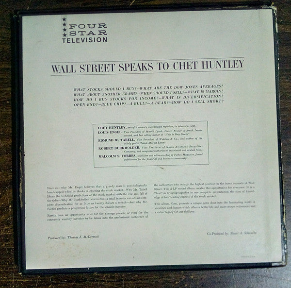 Chet Huntley : Wall Street Speaks To Chet Huntley (3xLP, Comp + Box)