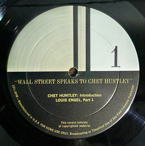 Chet Huntley : Wall Street Speaks To Chet Huntley (3xLP, Comp + Box)