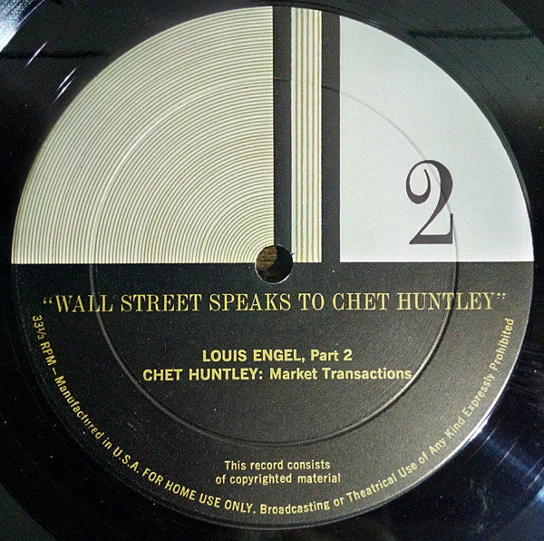 Chet Huntley : Wall Street Speaks To Chet Huntley (3xLP, Comp + Box)