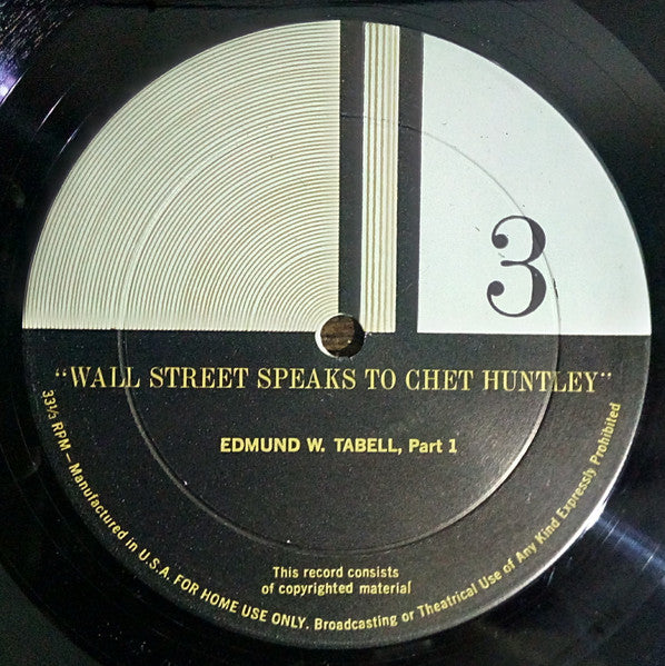 Chet Huntley : Wall Street Speaks To Chet Huntley (3xLP, Comp + Box)