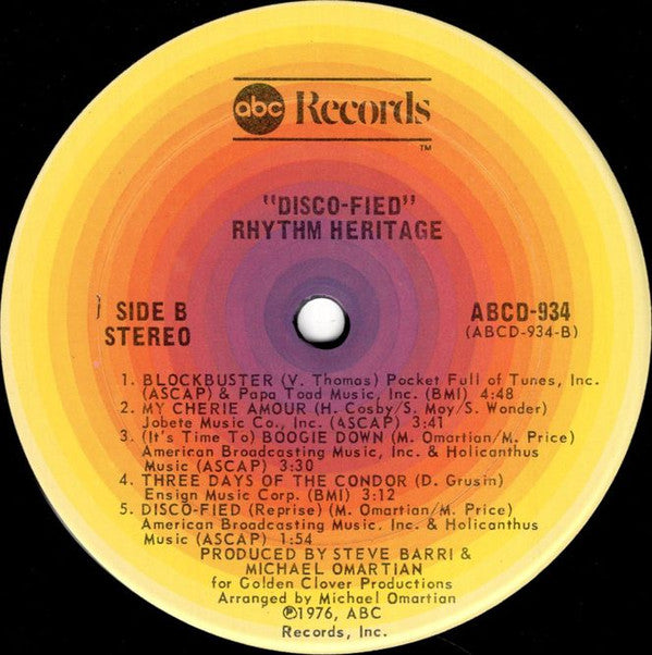Rhythm Heritage : Disco-Fied (LP, Album, San)
