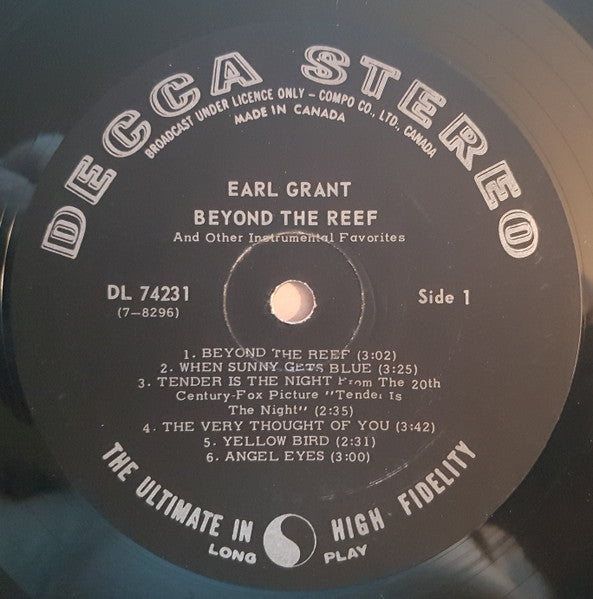 Earl Grant : Beyond The Reef And Other Instrumental Favorites (LP, Album)