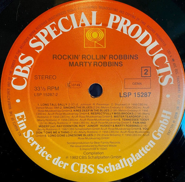 Marty Robbins : Rock'n Roll'n Robbins (Marty Robbins Sings) (LP, Comp)
