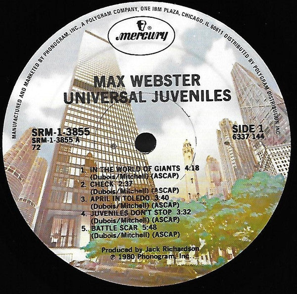 Max Webster : Universal Juveniles (LP, Album, PRC)