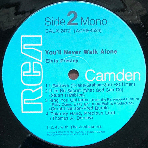 Elvis* : You'll Never Walk Alone (LP, Album, Comp, Mono, Ind)