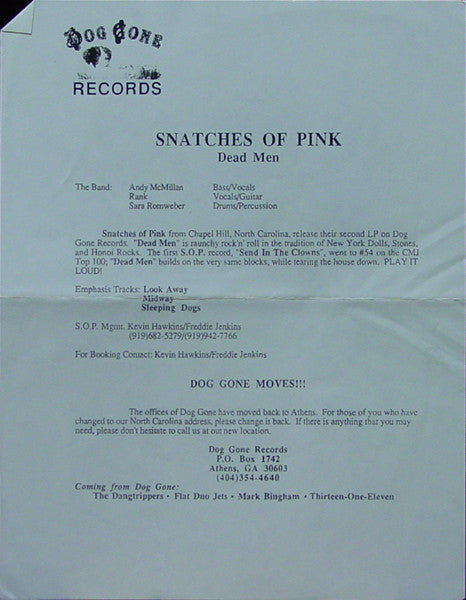 Snatches Of Pink : Dead Men (LP, Album)