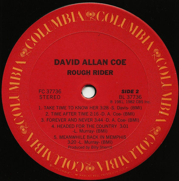 David Allan Coe : Rough Rider (LP, Album)