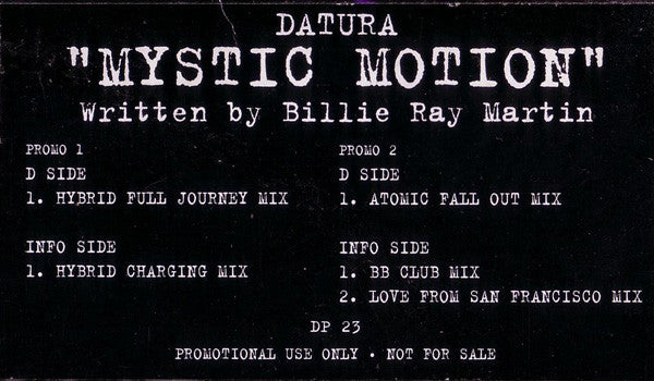 Datura : Mystic Motion (2x12", Promo)