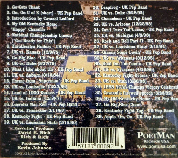 UK Pep Band*, Various : Go Big Blue, The Kentucky Wildcat Basketball Experience (CD)