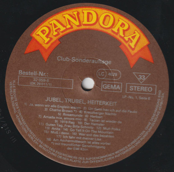 Various : Jubel, Trubel, Heiterkeit (73 Party-Hits) (2xLP, Comp, Club)