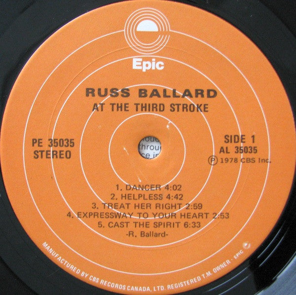 Russ Ballard : At The Third Stroke (LP, Album)