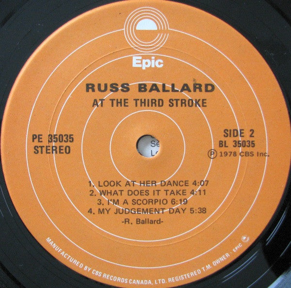 Russ Ballard : At The Third Stroke (LP, Album)