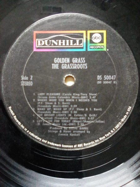 The Grass Roots : Golden Grass (Their Greatest Hits) (LP, Comp, Ter)