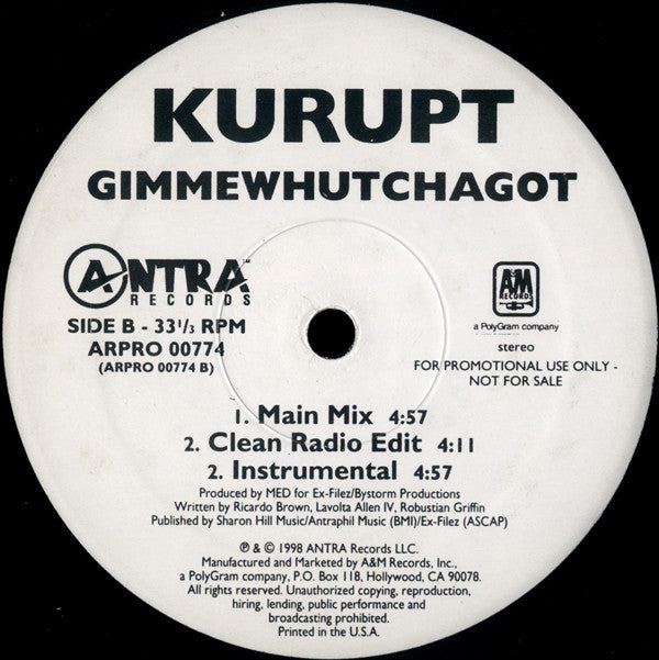Kurupt : We Can Freak It (East Coast Remix) (12", Promo)