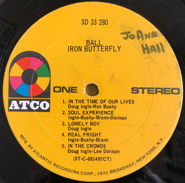 Iron Butterfly : Ball (LP, Album, Cus)