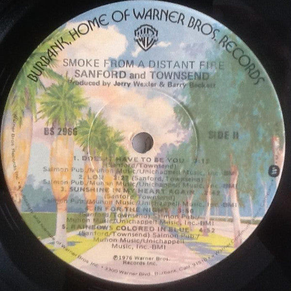 Sanford And Townsend* : Smoke From A Distant Fire (LP, Album, RE, Jac)