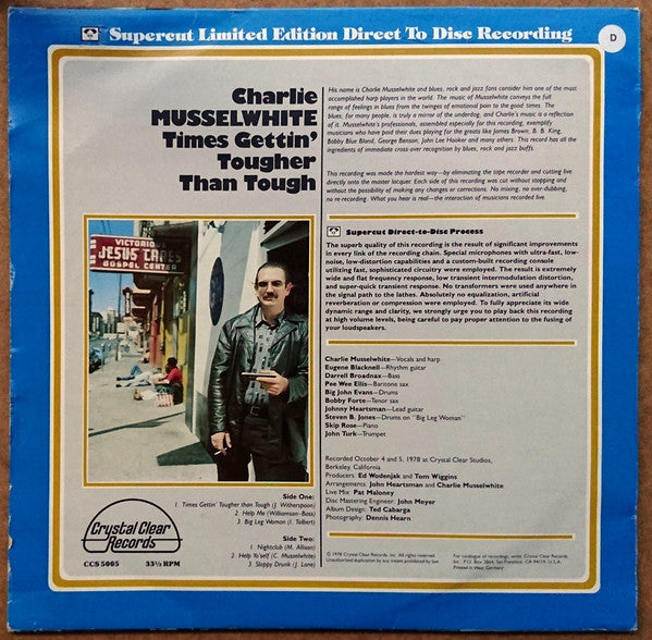 Charlie Musselwhite : Times Gettin' Tougher Than Tough (LP, Ltd, Dir)