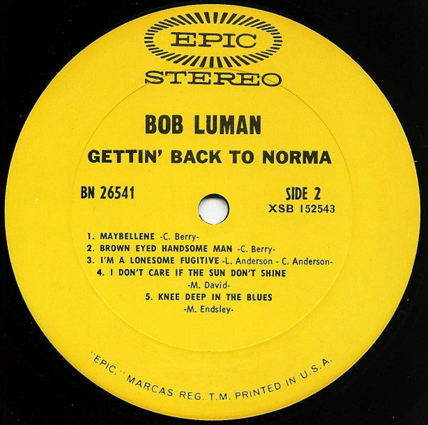 Bob Luman : Gettin' Back To Norma (LP)