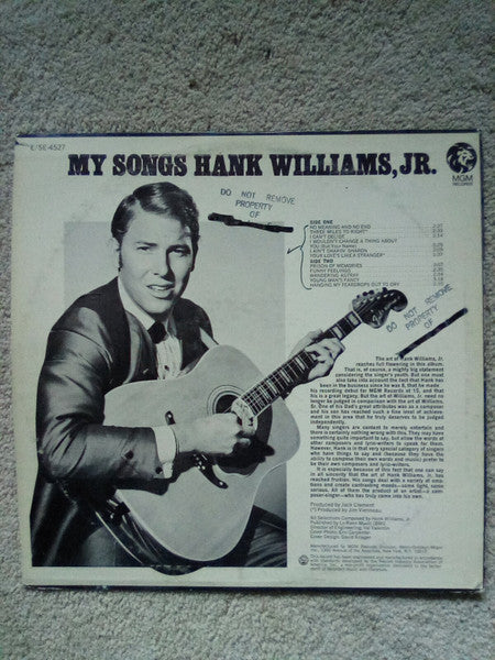Hank Williams, Jr.* : My Songs (LP, Album)