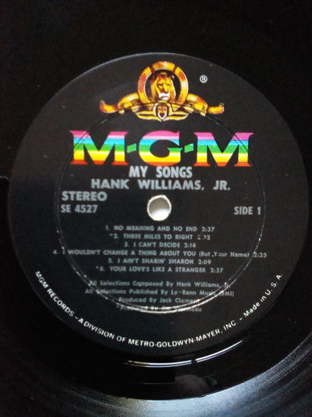 Hank Williams, Jr.* : My Songs (LP, Album)