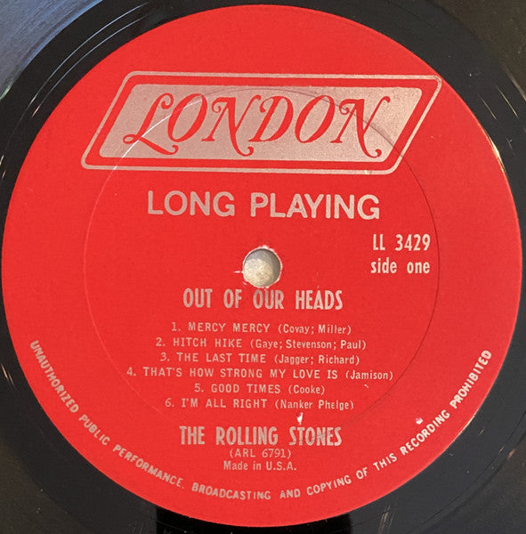 The Rolling Stones : Out Of Our Heads (LP, Album, Mono, RP, Ter)