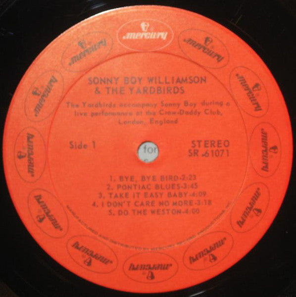 Sonny Boy Williamson (2) & The Yardbirds : Sonny Boy Williamson & The Yardbirds (LP, Album, RE, Mer)
