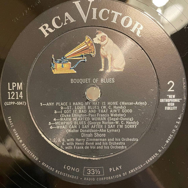 Dinah Shore : Bouquet Of Blues (LP, Album)