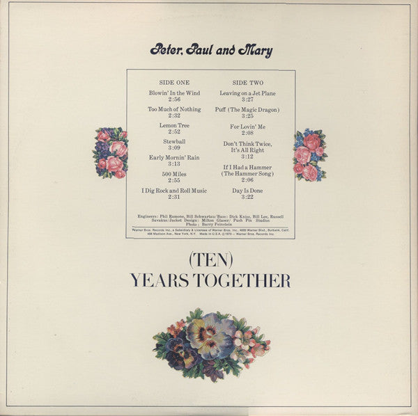 Peter, Paul And Mary* : The Best Of Peter, Paul And Mary (Ten) Years Together (LP, Comp, RE, Jac)