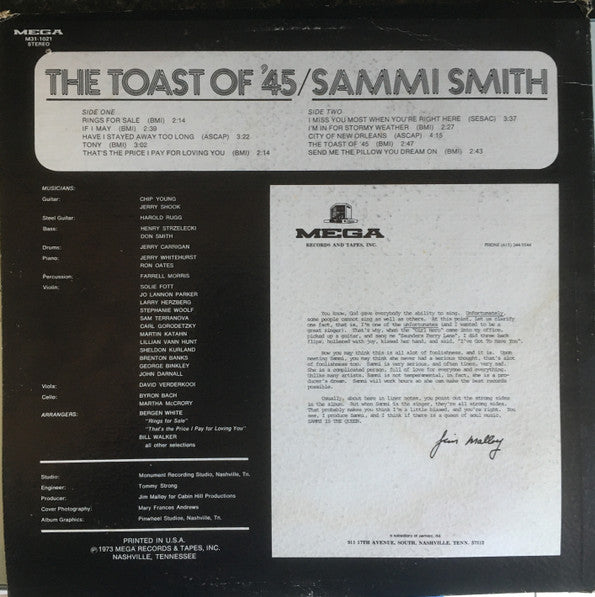 Sammi Smith : The Toast Of '45 (LP, Album)