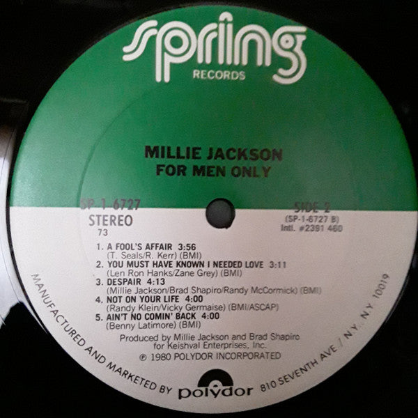 Millie Jackson : For Men Only (LP, Album, 73 )