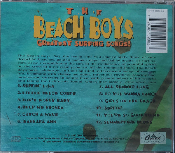 The Beach Boys : Greatest Surfing Songs! (CD, Comp)
