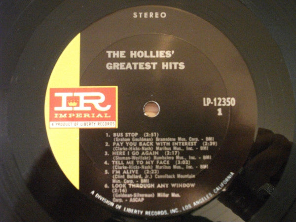 The Hollies : The Hollies' Greatest Hits (LP, Comp, Res)